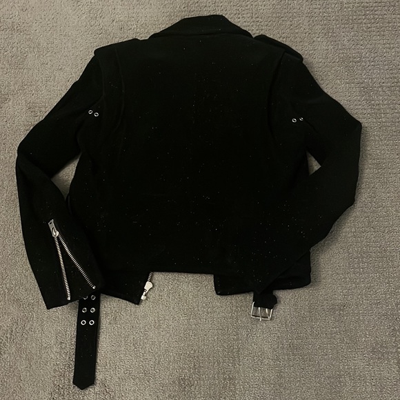 IRO black speckle suede moto jacket size 38…. This is a 10!!! - Picture 8 of 11